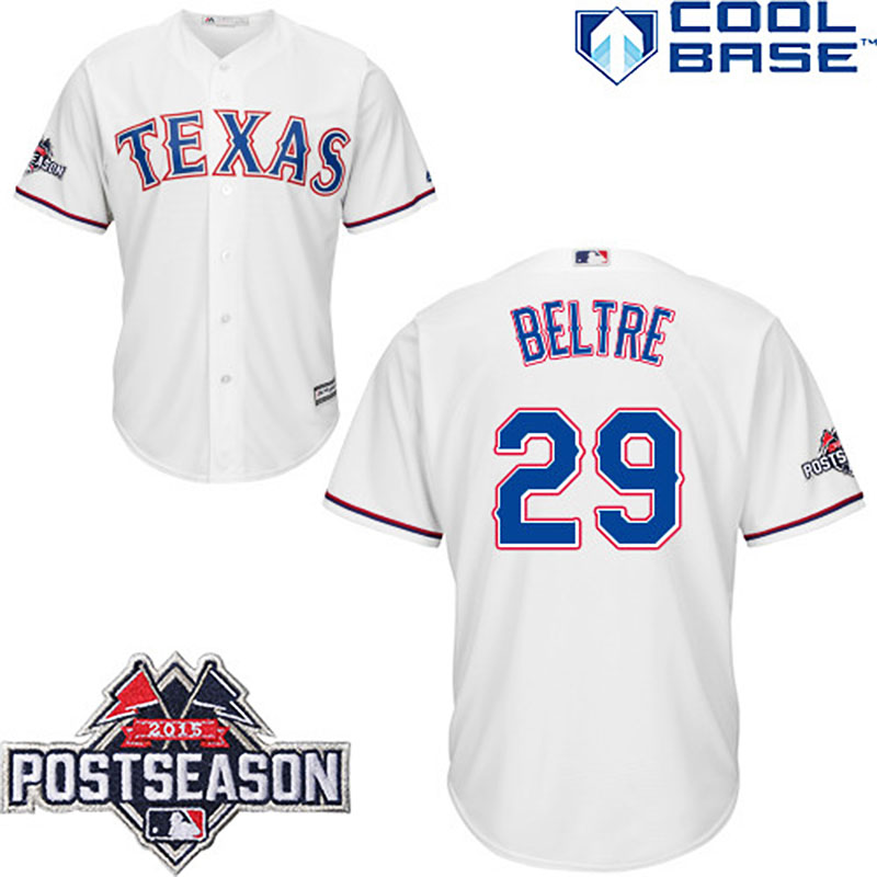 Texas Rangers #29 Adrian Beltre White Cool Base Home Jersey