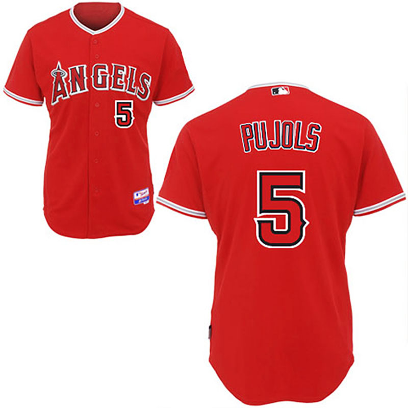 Los Angeles Angels of Anaheim #5 Albert Pujols Red Cool Base Jersey