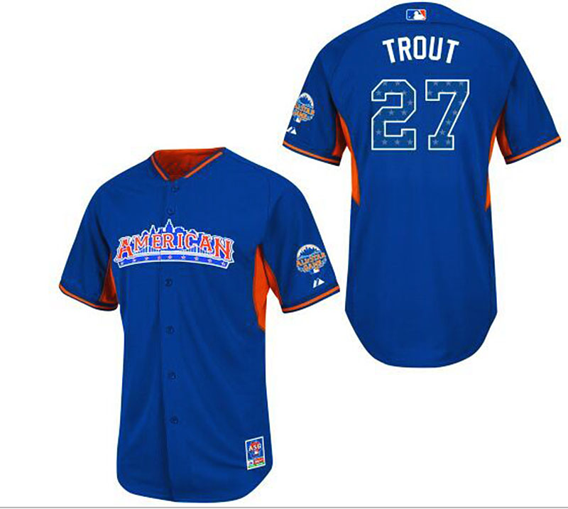 About Los Angeles Angels of Anaheim #27 Mike Trout Blue 2013 All-Star Jersey