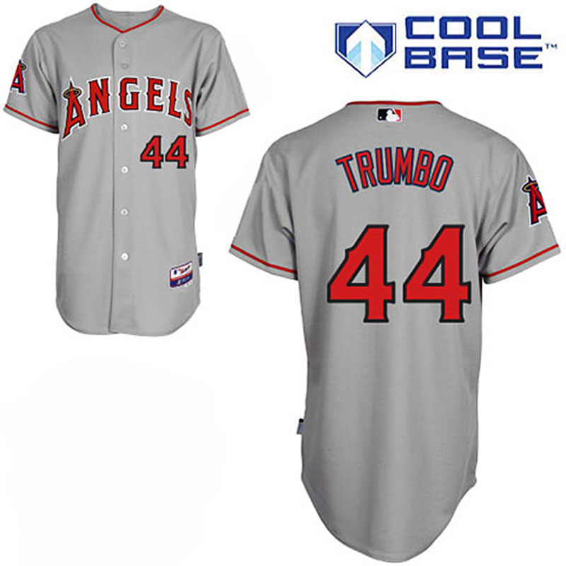 Los Angeles Angels of Anaheim #44 Mark Trumbo Grey Road Cool Base Jersey