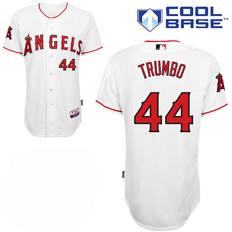 Los Angeles Angels of Anaheim #44 Mark Trumbo White Home Cool Base Jersey