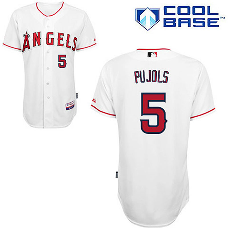 Los Angeles Angels of Anaheim #5 Albert Pujols White Home Cool Base Jersey