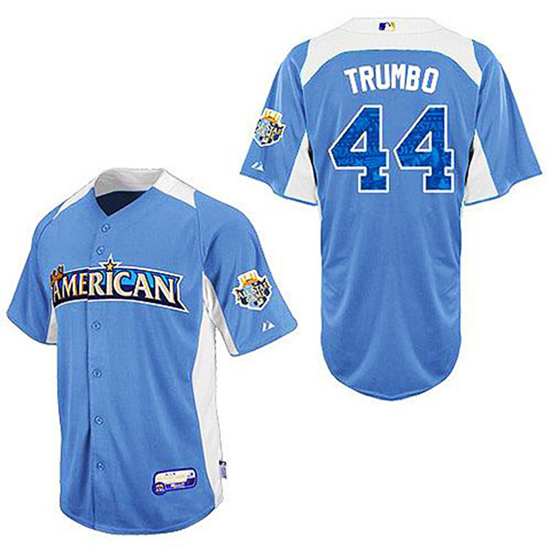 Los Angeles Angels of Anaheim #44 Mark Trumbo Light Blue 2012 All-Star BP Jersey