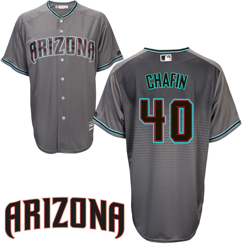 Arizona Diamondbacks Andrew Chafin #40 Gray/Aqua Official Cool Base Jersey