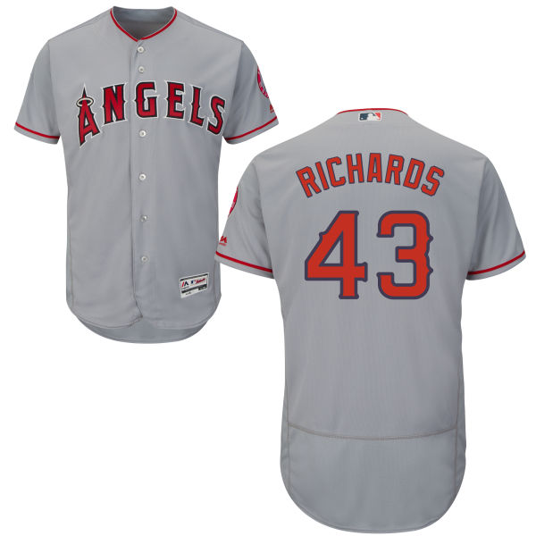 Los Angeles Angels of Anaheim #43 Garrett Richards Gray Flexbase Authentic Collection Jersey