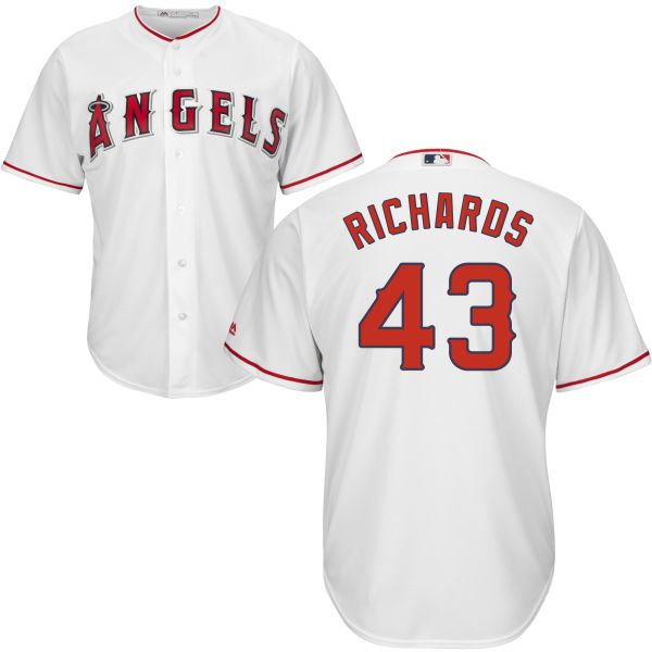 Los Angeles Angels of Anaheim #43 Garrett Richards White Cool Base Jersey