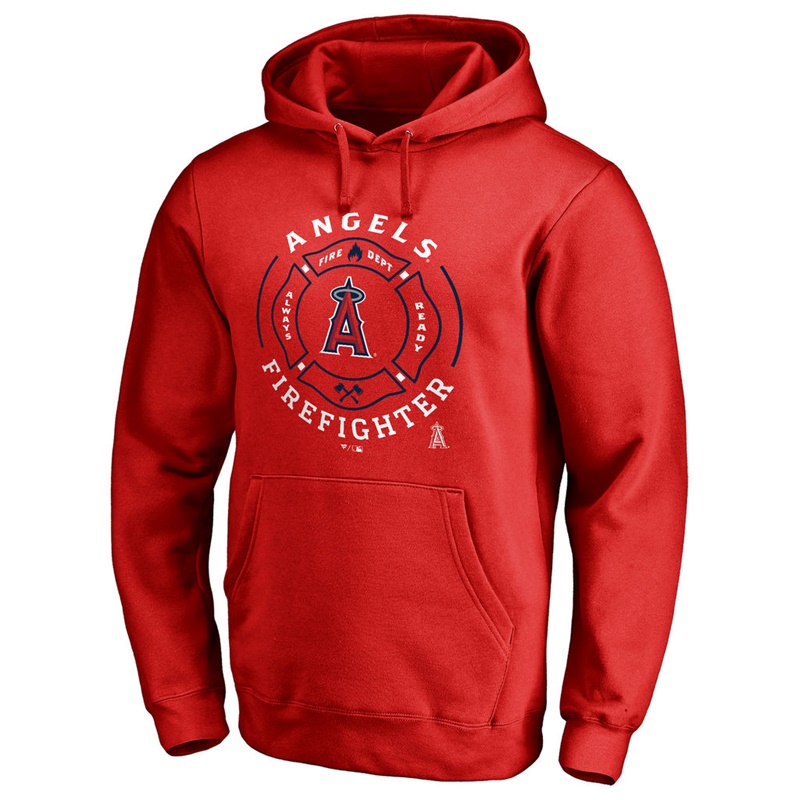 Los Angeles Angels Red Firefighter Aunthetic Pullover Hoodie