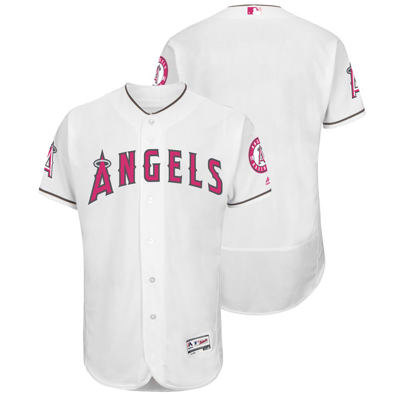 Los Angeles Angels of Anaheim White Home 2016 Mother's Day Flex Base Jersey