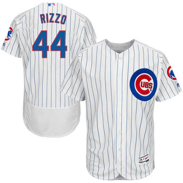 Anthony Rizzo #44 Chicago Cubs Home White Authentic Collection Flexbase Player Jersey