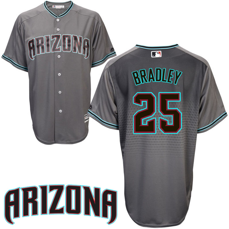 Arizona Diamondbacks Archie Bradley #25 Gray/Aqua Official Cool Base Jersey