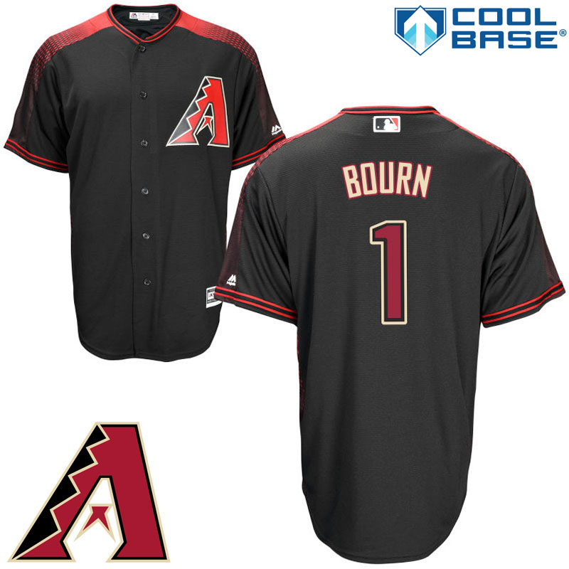 Arizona Diamondbacks #1 Michael Bourn Black Official Cool Base Player Jersey