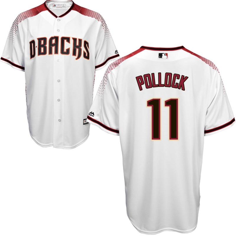 Arizona Diamondbacks A.J. Pollock #11 White 2017 Cool Base Jersey