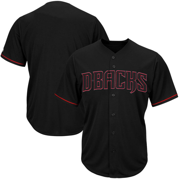 Arizona Diamondbacks Majestic Black Pop Fashion V-Neck Jersey