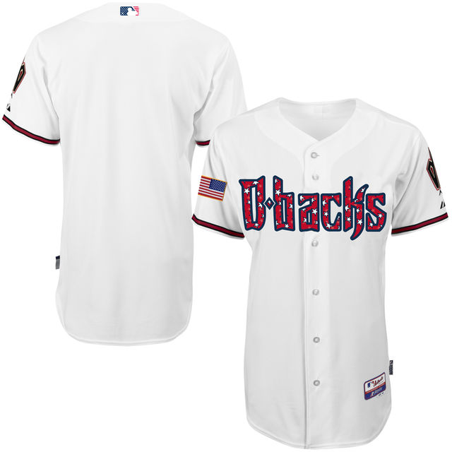 Arizona Diamondbacks White 2016 Independence Day Stars & Stripes Authentic Cool Base Jersey