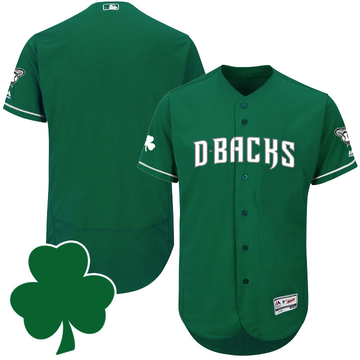 Arizona Diamondbacks St. Patricks Day Green Celtic Flexbase Authentic Collection Jersey