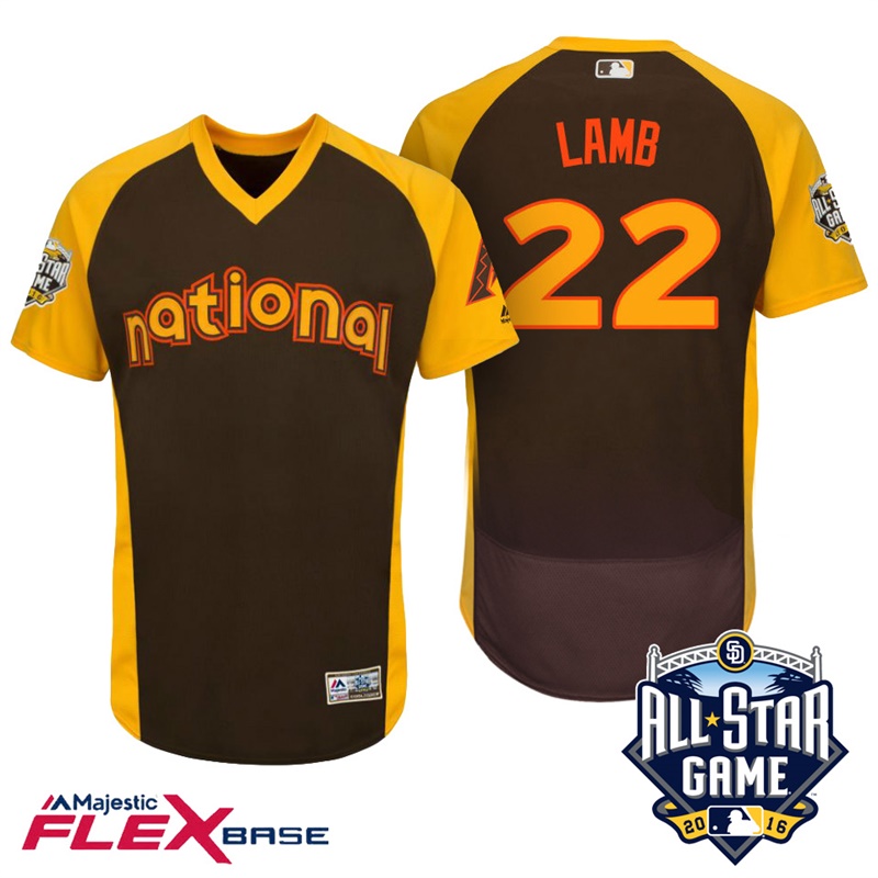 2016 MLB All-Star National Arizona Diamondbacks Jake Lamb #22 Brown Home Run Derby Flex Base Jersey