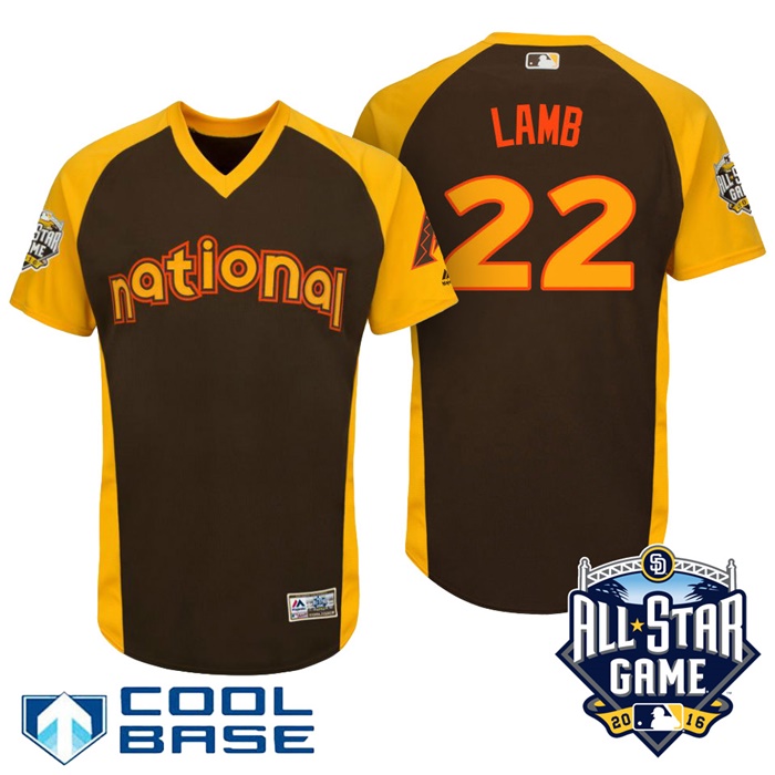 2016 MLB All-Star National Arizona Diamondbacks Jake Lamb #22 Brown Home Run Derby Cool Base Jersey