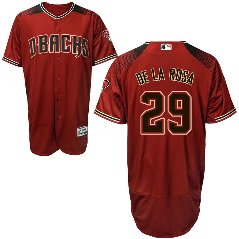 Men Arizona Diamondbacks Jorge De La Rosa #29 Brick Alternate Flex Base Jersey