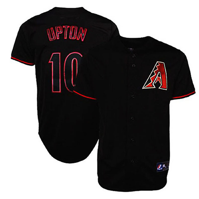 Arizona Diamondbacks #10 Justin Upton Black Fashion Jersey