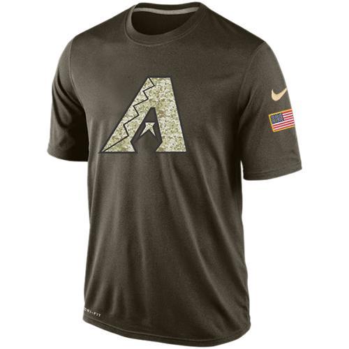 Arizona Diamondbacks Olive Camo Team Logo Baseball T-Shirt