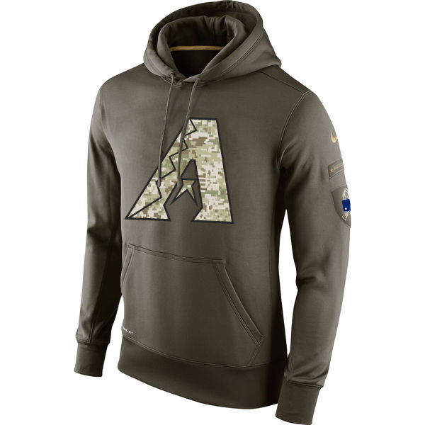 Arizona Diamondbacks Olive Salute To Service Pullover Hoodie