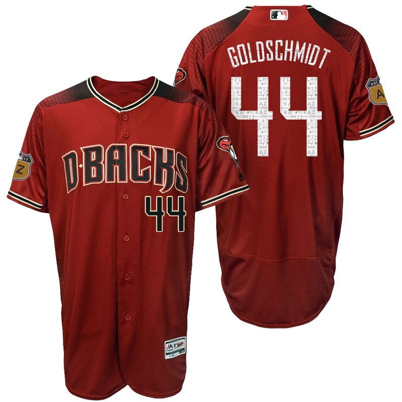 Arizona Diamondbacks Paul Goldschmidt #44 Brick 2017 Spring Training Cactus League Patch Authentic Collection Flex Base Jersey