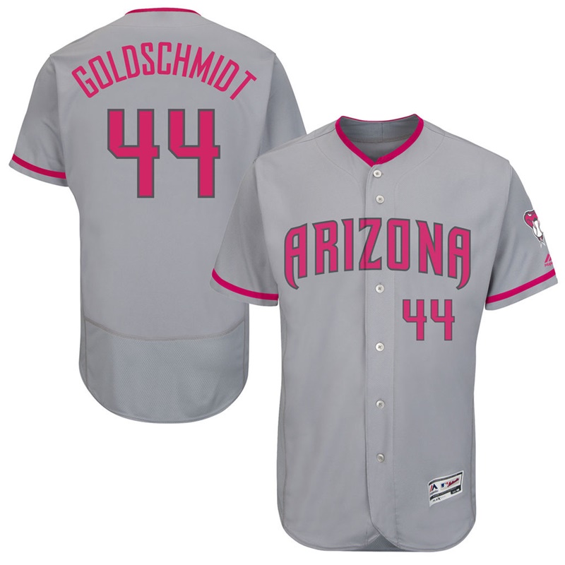 Paul Goldschmidt #44 Men Arizona Diamondbacks 2017 Mother's Day Gray Flex Base Jersey