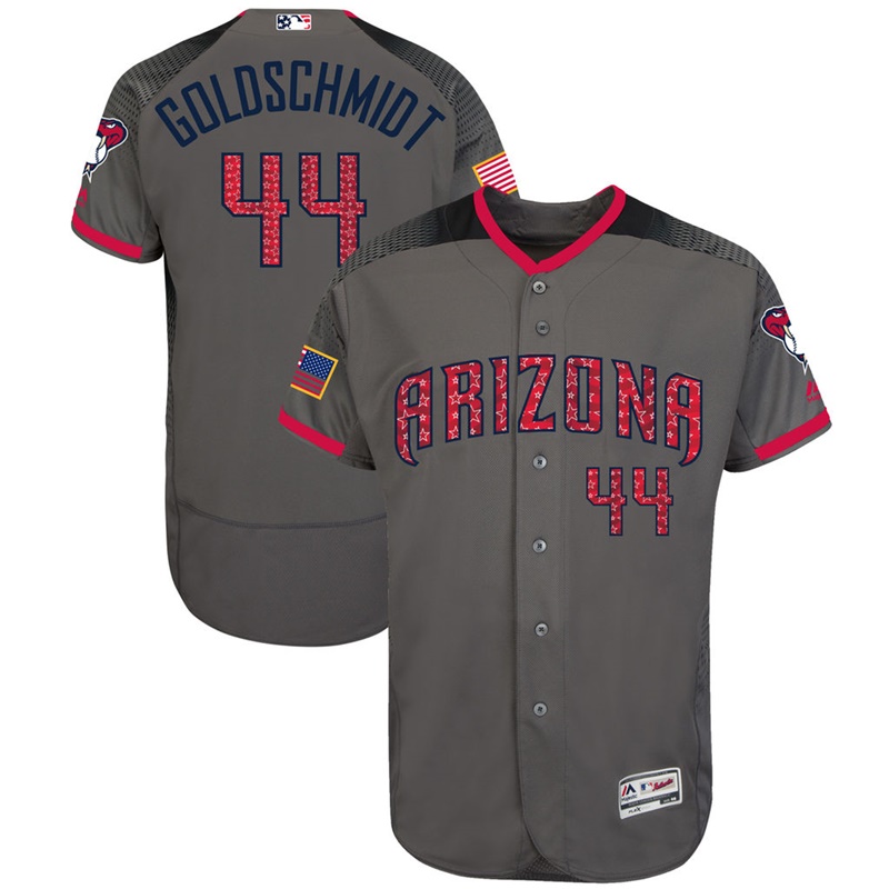 Paul Goldschmidt #44 Arizona Diamondbacks 2017 Stars & Stripes Independence Day Gray Flex Base Jersey - Men