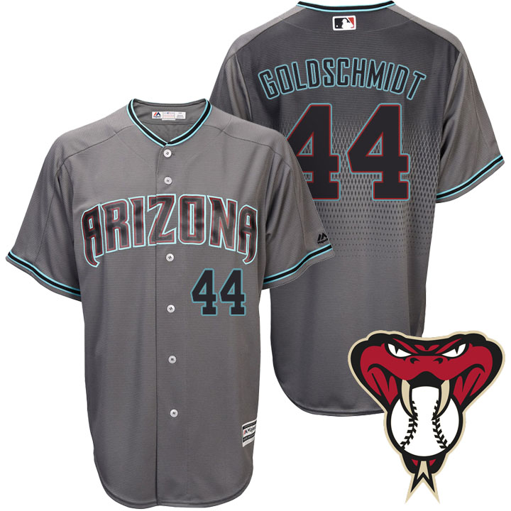 Arizona Diamondbacks Paul Goldschmidt #44 Gray/Aqua Official Cool Base Jersey