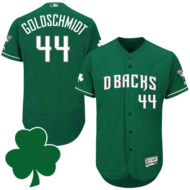 Arizona Diamondbacks #44 Paul Goldschmidt St. Patricks Day Green Celtic Flexbase Authentic Collection Jersey