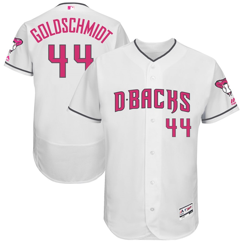 Paul Goldschmidt #44 Men Arizona Diamondbacks 2017 Mother's Day White Flex Base Jersey