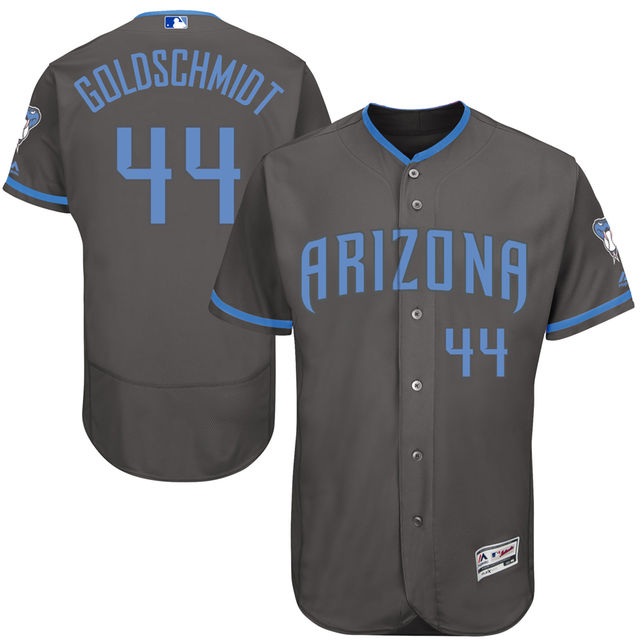 Arizona Diamondbacks #44 Paul Goldschmidt Majestic Gray Fashion 2016 Father's Day Flex Base Jersey