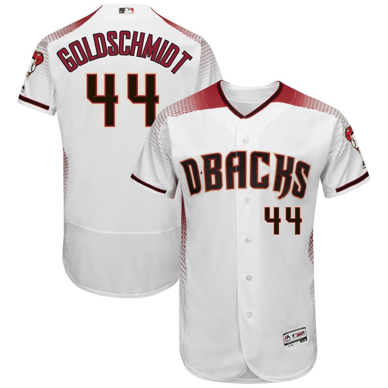 Men Arizona Diamondbacks Paul Goldschmidt #44 White Home Flex Base Jersey