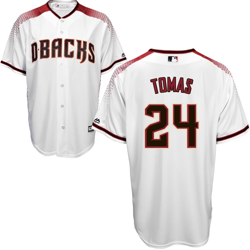 Arizona Diamondbacks Yasmany Tomas #24 White 2017 Cool Base Jersey