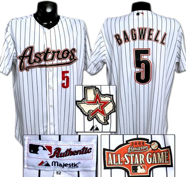 Houston Astros #5 Jeff Bagwell White 2004 Throwback Jersey