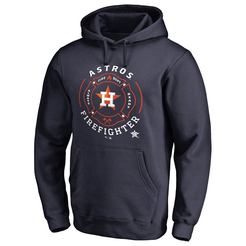 Houston Astros Navy Firefighter Aunthetic Pullover Hoodie