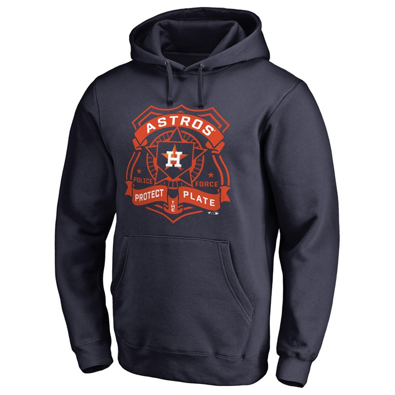 Houston Astros Navy Police Badge Aunthetic Pullover Hoodie