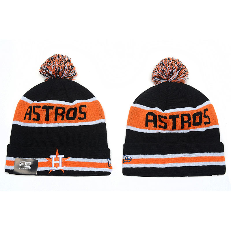 Houston Astros Orange Clubhouse Cuffed Knit Hat With Pom