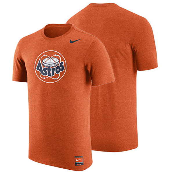 Houston Astros Orange Cooperstown Retro Logo Tri-Blend T-shirt