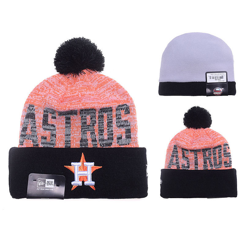 Houston Astros Pink Craze Cuffed Knit Hat With Pom