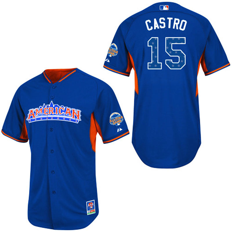 Houston Astros #15 Jason Castro Men's Authentic Royal Blue American League 2013 All Star BP Majestic MLB Jersey