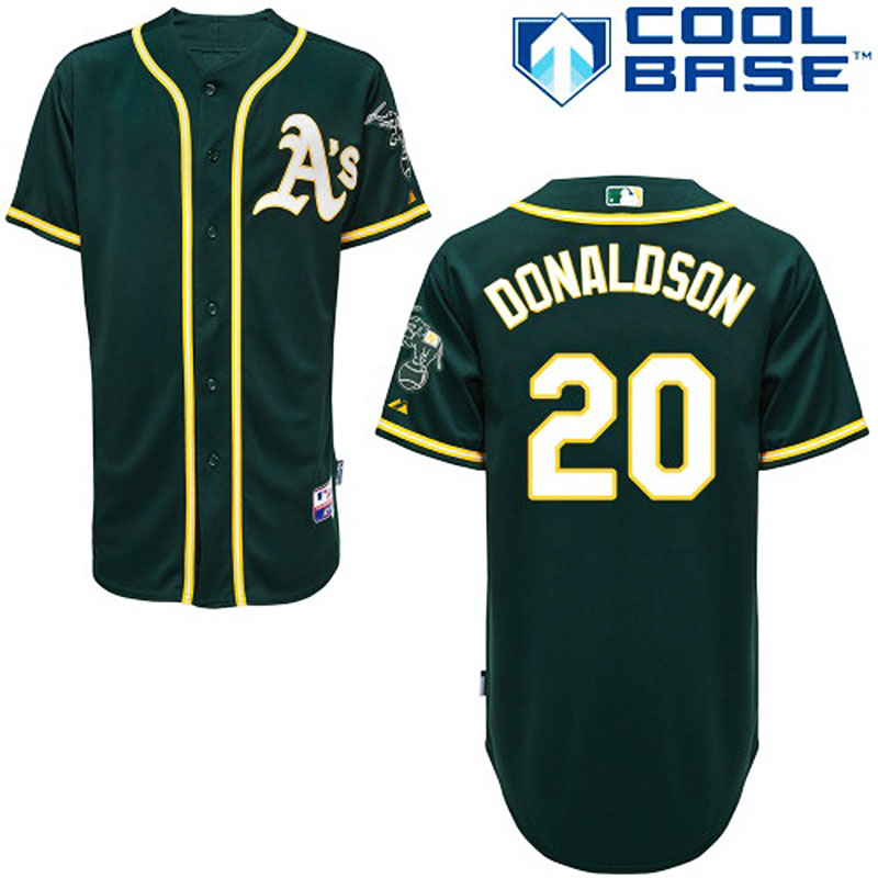 Oakland Athletics #20 Josh Donaldson Green Alternate Cool Base Jersey