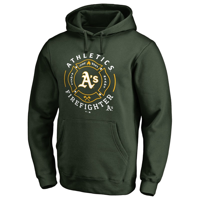 Oakland Athletics Green Firefighter Aunthetic Pullover Hoodie