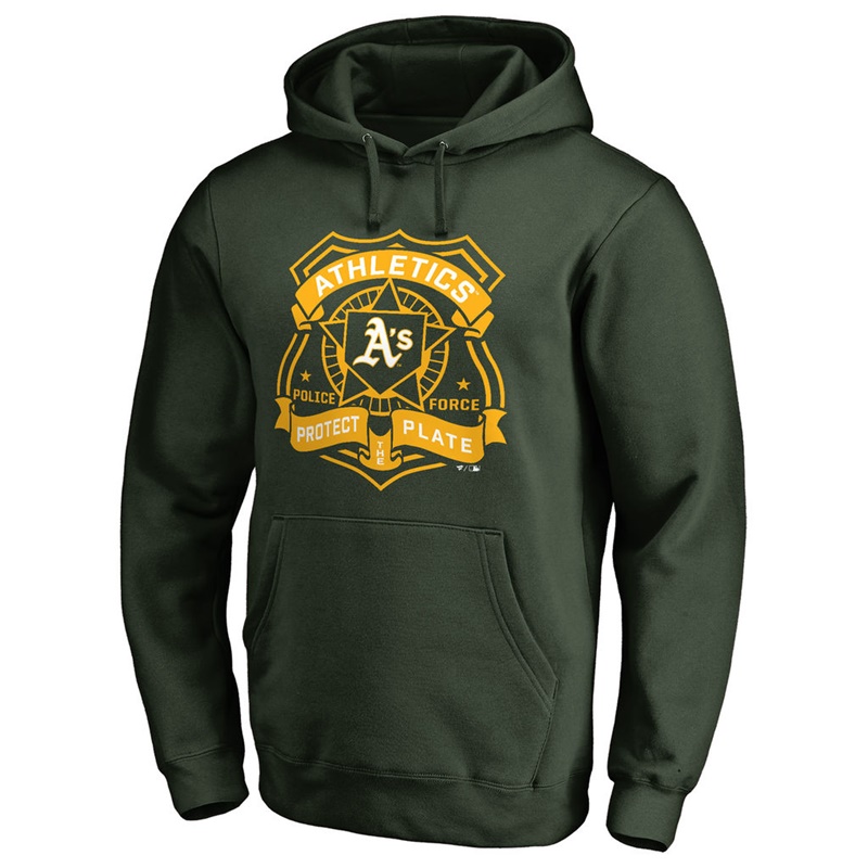 Oakland Athletics Green Police Badge Aunthetic Pullover Hoodie