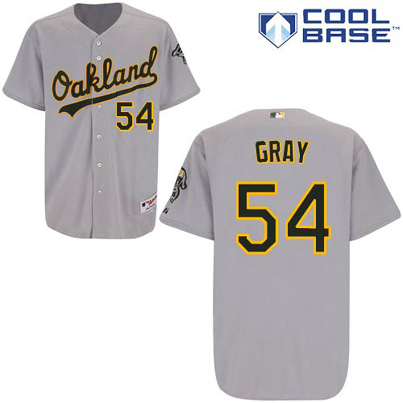 Oakland Athletics #54 Sonny Gray Men's Authentic Grey Road Majestic MLB Cool Base Jersey