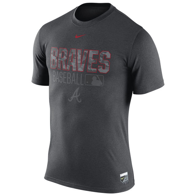 Atlanta Braves Anthracite 2016 Authentic Collection Legend Issue 1.6 Performance Team T-Shirt