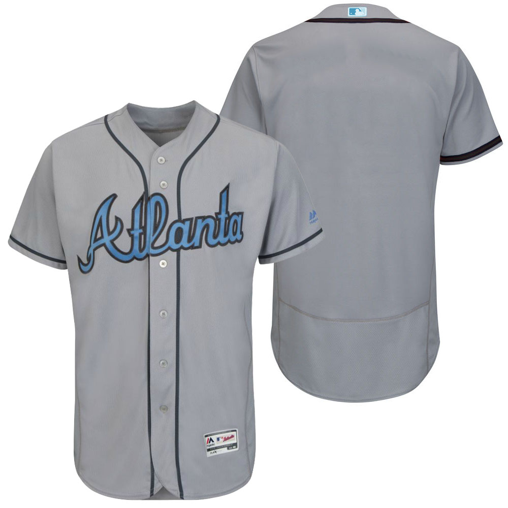 Atlanta Braves 2016 Father's Day Gray Flex Base Team Jersey