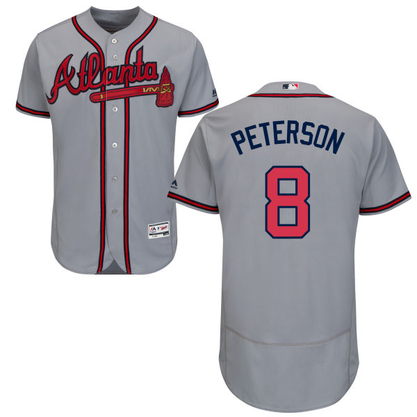 Atlanta Braves Jace Peterson #8 Majestic Gray Authentic Collection Flexbase Jersey