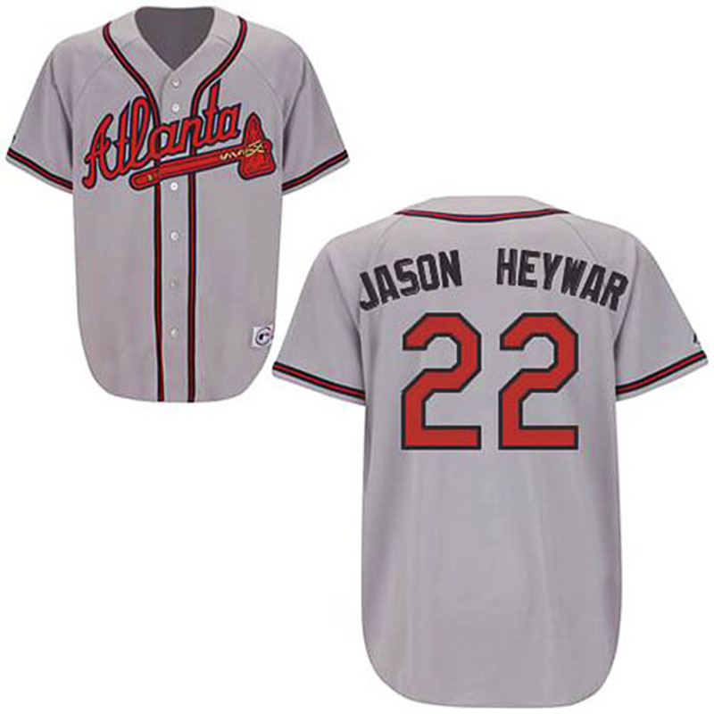 Atlanta Braves #22 Jason Heyward Grey Jersey