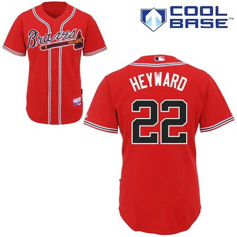 Atlanta Braves #22 Jason Heyward Red Jersey